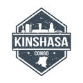 Kinshasa Congo Travel Stamp Icon Skyline City Design Tourism. Seal Vector Passport.