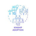 Kinship adoption blue gradient concept icon Royalty Free Stock Photo