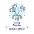 Kinship adoption multi color concept icon