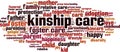 Kinship care word cloud Royalty Free Stock Photo