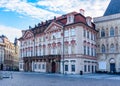 Kinsky palace on Old town square in Stare Mesto, Prague, Czech Republic