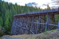 Kinsol Trestle wooden railroad bridge in Vancouver Island