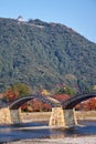 Kintai Bridge in Iwakuni city in the fall,  Japan Royalty Free Stock Photo