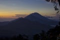 Kintamani, Bali. View of sunrise over mountain