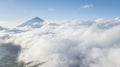 Kintamani volcano covered with mist