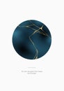 Kintsugi circle crack poster with motivation phrase. Japanese art of repair broken pottery. Asian philosophy for
