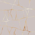 Kintsugi. Gold repair. Gold texture. Kintsugi texture for digital design