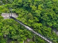 Kinu Tateiwa Otsuribashi Suspension Bridge in Nikko Japan Royalty Free Stock Photo