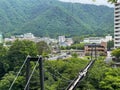 Kinu Tateiwa Suspension Bridge in Nikko Japan Royalty Free Stock Photo
