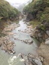 Kinugawa Ryuokyo valley in Japan. Royalty Free Stock Photo