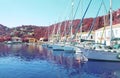 Kioni port at Ithaca Greece Royalty Free Stock Photo