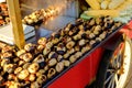 Kiosk with chestnuts grilled in Istanbul, Turkey