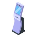 Kiosk icon isometric vector. Smart touchscreen Royalty Free Stock Photo