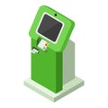 Kiosk payment icon, isometric style Royalty Free Stock Photo