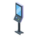 Kiosk touchscreen icon isometric vector. Hand system Royalty Free Stock Photo