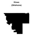 Kiowa outline map Royalty Free Stock Photo