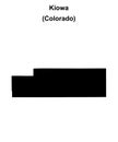 Kiowa outline map Royalty Free Stock Photo
