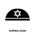 Kippah icon vector isolated on white background, logo concept of