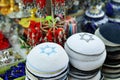 Kippahs Yarmulkes Jewish Hats Covers Israeli Star of David Souvenirs Safed Tsefat Israel. Kippahs. Jewish headgear worn by men du Royalty Free Stock Photo