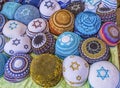 Kippahs Yarmulkes Jewish Hats Covers Souvenirs Safed Tsefat Israel Royalty Free Stock Photo