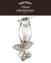 Kir Royale. Composition. Royalty Free Stock Photo