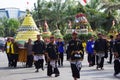 Kirab tumpeng hasil bumi (farmer thanksgiving) to celebrate Indonesian independence day