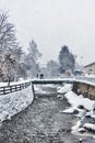 Kirchberg in Tirol, winter, heavy snowfall Royalty Free Stock Photo