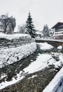 Kirchberg in Tirol, winter, heavy snowfall Royalty Free Stock Photo