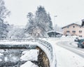 Kirchberg in Tirol, winter, heavy snowfall Royalty Free Stock Photo