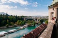 Kirchenfeldbrucke bridge over Aare river, Bern - Switzerland Royalty Free Stock Photo