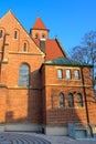 Kirchheim Teck, Germany, January 12 2024: St. Ulrich Church - Brick church built in the French early Gothic style