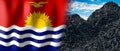 Kiribati - country flag and pile of coal