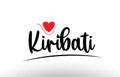 Kiribati country text typography logo icon design