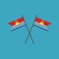 Kiribati flag icon in flat design