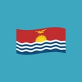 Kiribati flag icon in flat design