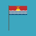 Kiribati flag icon in flat design