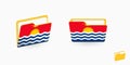 Kiribati flag on two type of folder icon