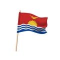 Kiribati flag on white background