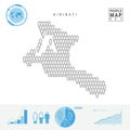 Kiribati People Icon Map. Stylized Vector Silhouette of Kiribati. Population Growth and Aging Infographics