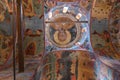 Kirillo-Belozersky Monastery. Frescoes on the walls of the Assumption Cathedral Royalty Free Stock Photo