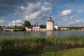 View from lale to Kirillo-Belozersky monastery. Monastery of the Russian Orthodox Church, located within the city of Kirillov, Royalty Free Stock Photo