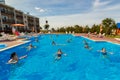 People are engaged in water aerobics in pool Royalty Free Stock Photo