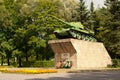 Kirishi, Leningrad region of Russia august 09, 2012 war Monument: T-34 tank on a pedestal.