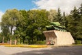 Kirishi, Leningrad region of Russia august 09, 2012 war Monument: T-34 tank on a pedestal