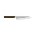 Kiritsuke, Japanese kitchen knife flat design vector illustration isolated on white background. A traditional Japanese kitchen