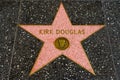 Kirk Douglas star on the Walk of Fame, Hollywood Boulevard, Los Angeles