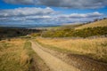 The coast to coast path leading from the summit of Nine Standards Rigg to Kirkby stephen