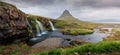 Kirkjufell, a church mountain with unique shape and fantastic landscape