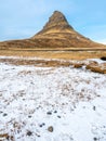 Kirkjufell mountain in winter, Iceland