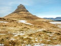 Kirkjufell mountain in winter, Iceland